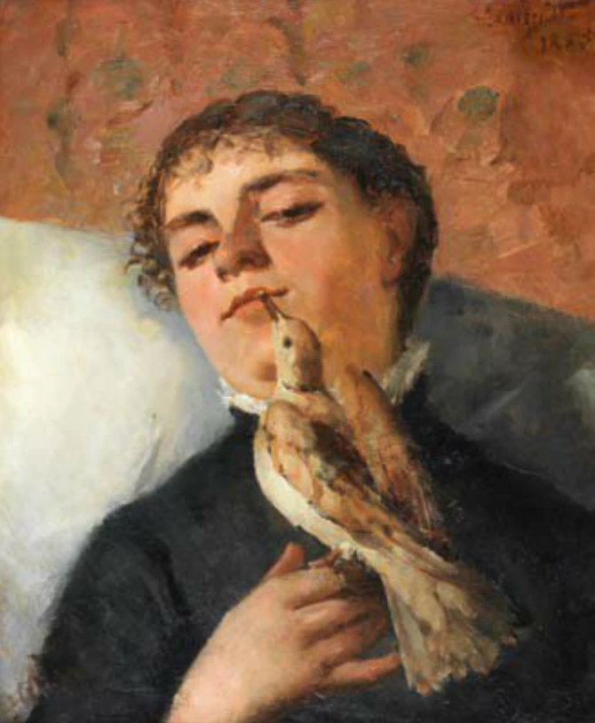 Veloso Salgado - Ragazza con uccello